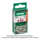 CAIXA 16 UNID. PARAFUSO MADEIRA SPAX CAB. REDONDA WIROX 4,0X20MM