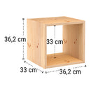 ESTANTE MODULAR 1 CUBO DINAMIC PINHO MACIÇO 36,2X33X36,2CM ASTIGA