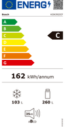 FRIGORÍFICO COMBINADO BOSCH KGN392ICF 203X60 NF INOX