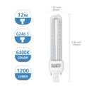 LAMPÂDA LED G24 12W 6500K 1180LM BRANCO FRIO