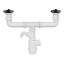 SIFÃO DUPLO EXTENSÍVEL V70 COM TOMADA PARA MÁQUINA DE LAVAR LOUÇA