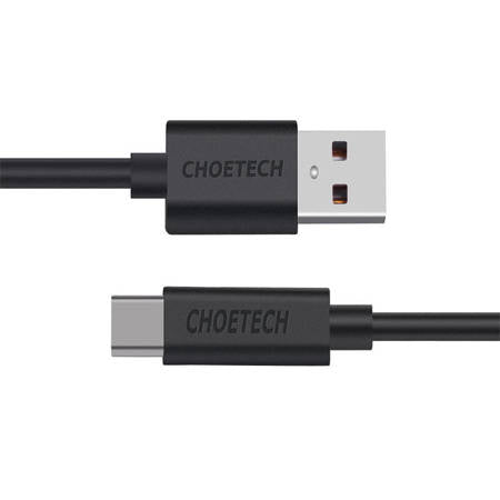 CABO USB PARA USB-C CHOETECH AC0002, 1 M (PRETO)