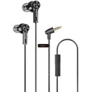 AURICULARES INTRAUDITIVOS QUBO EB-100 CON MICRÓFONO JACK 3.5 NEGR