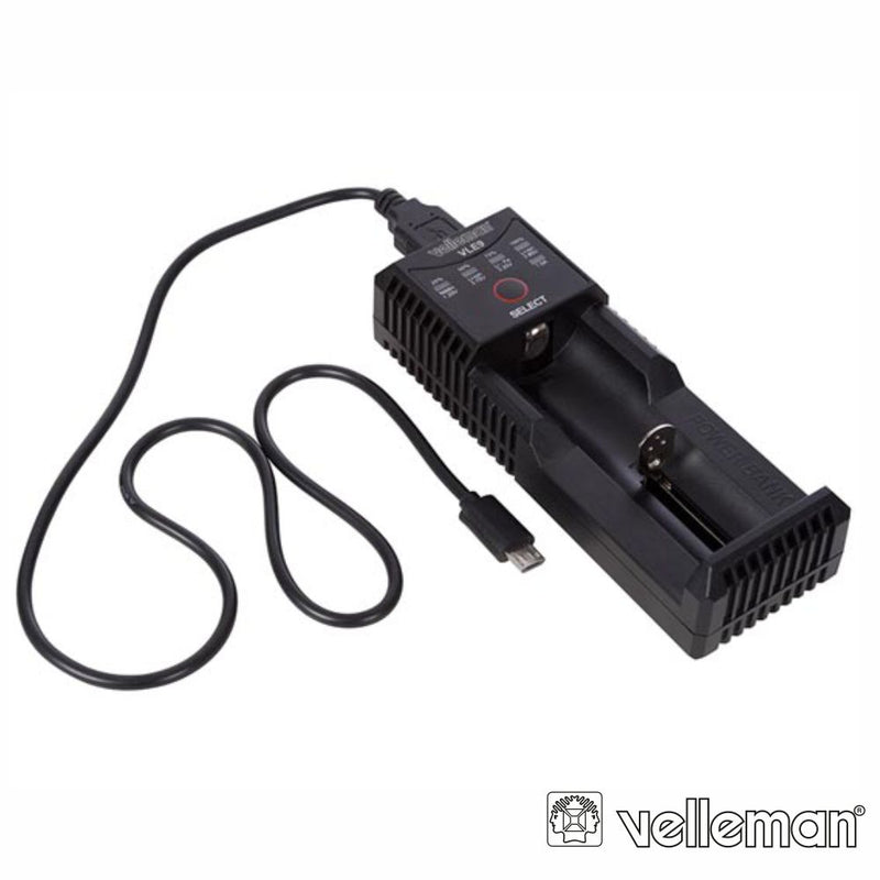 CARREGADOR DE PILHAS C MOLA AJUSTÁVEL USB 5V