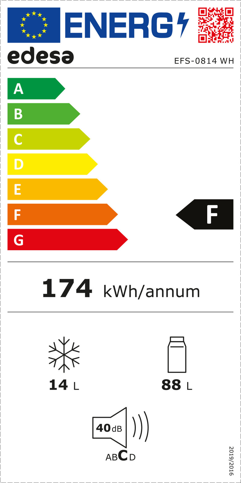 FRIGORÍFICO EDESA EFS-0814 WH/A