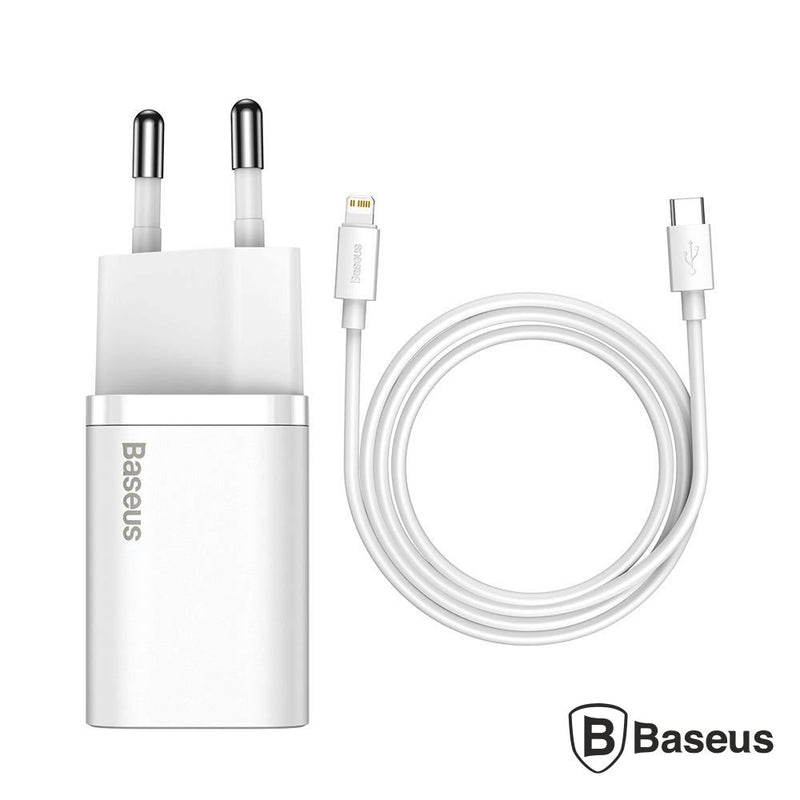 ALIMENTADOR USB-C 20W PD SUPER SI + CABO LIGHTNING BASEUS