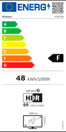 TV QLED HISENSE 43" 43A7NQ SMART TV UHD