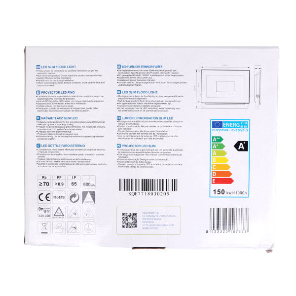 PROJETOR LED SLIM IP65 220V 150W 6400K 13500LM