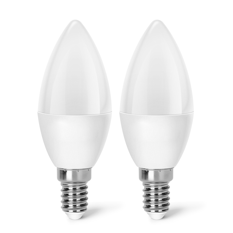 LED E14 7W C37 2PCS