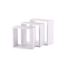 CONJUNTO DE 3 PRATELEIRAS TIPO CUBO BRANCO 3 TAMANHOS