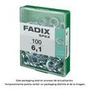 CAIXA M 100 UNID. ANILHA PRESSÃO 6,1MM FADIX