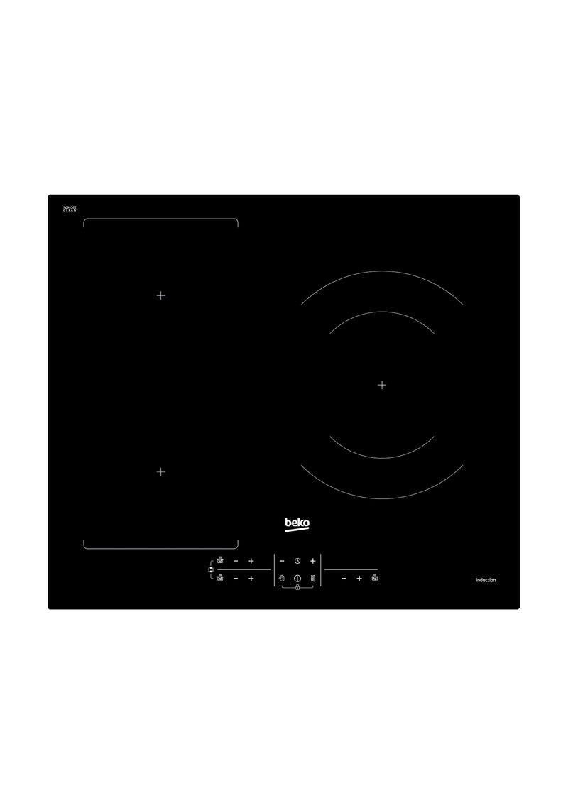 Beko HII63201FMT placa Preto Embutido 60 cm Placa com zona de ind