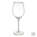 SET 6 COPOS DE VINHO DE VIDRO 41CL