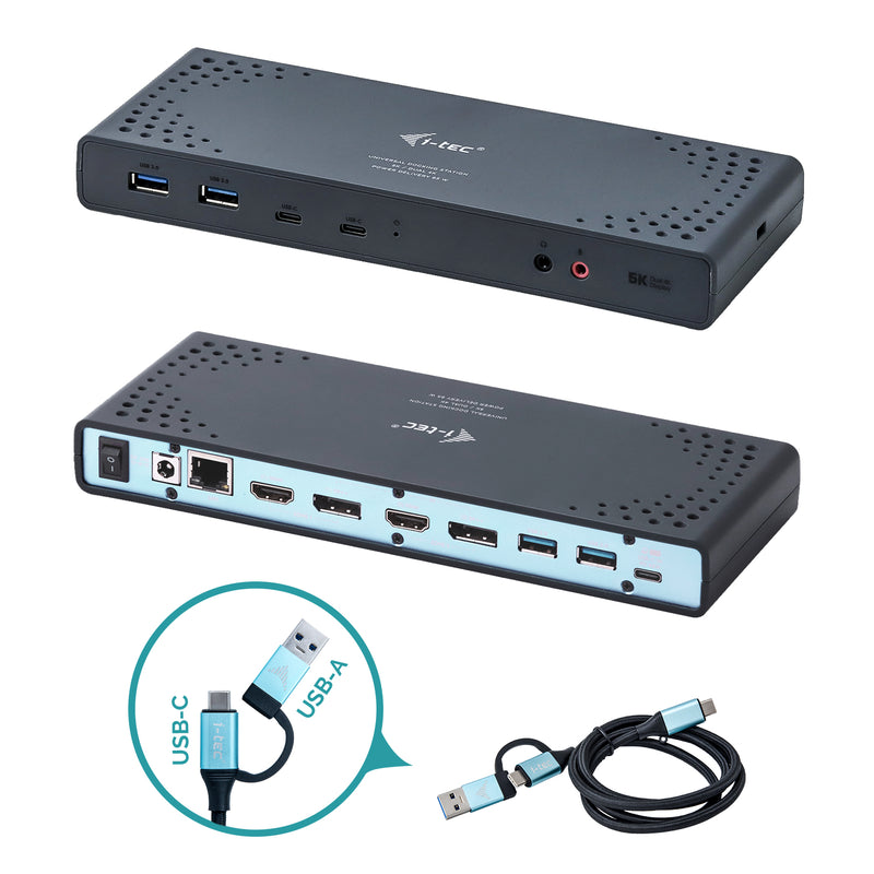 i-tec CADUA4KDOCKPDL base & duplicador de portas Com fios USB 3.2