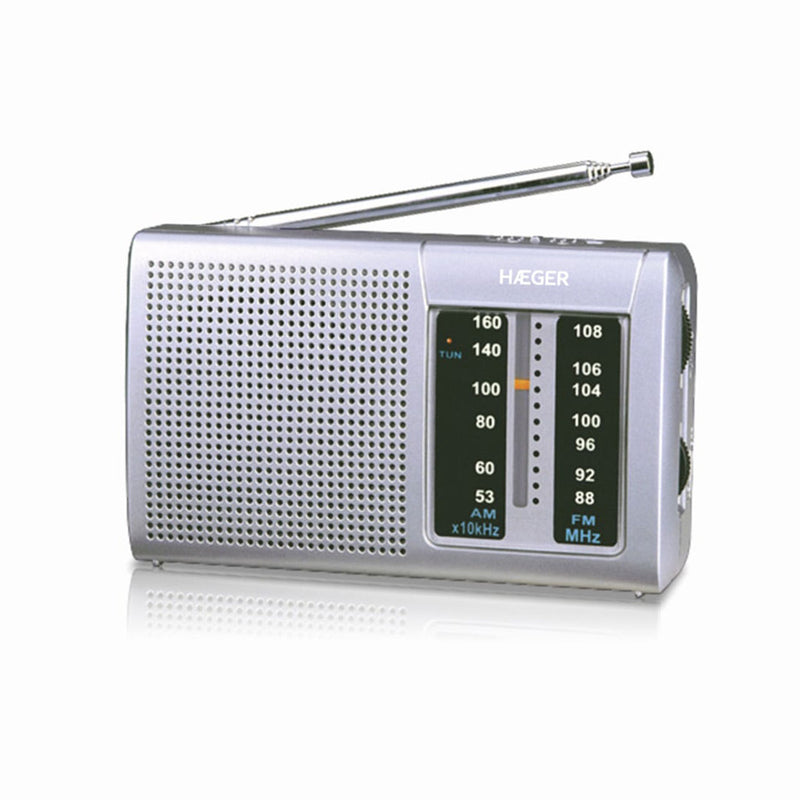 HAEGER RADIO PORTATIL SINTONIZADOR ANALOGICO FM/AM
