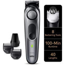 Braun BeardTrimmer 7 BT7420 Bateria 40 2 cm Preto, Cinzento