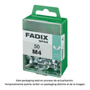 CAIXA M 50 UNID. PORCA AUTO-BLOQUEIO ZINCO M 4 FADIX
