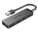 HUB USB 3.0 VENTION CHLBF 4XUSB MICROUSB PD 1M