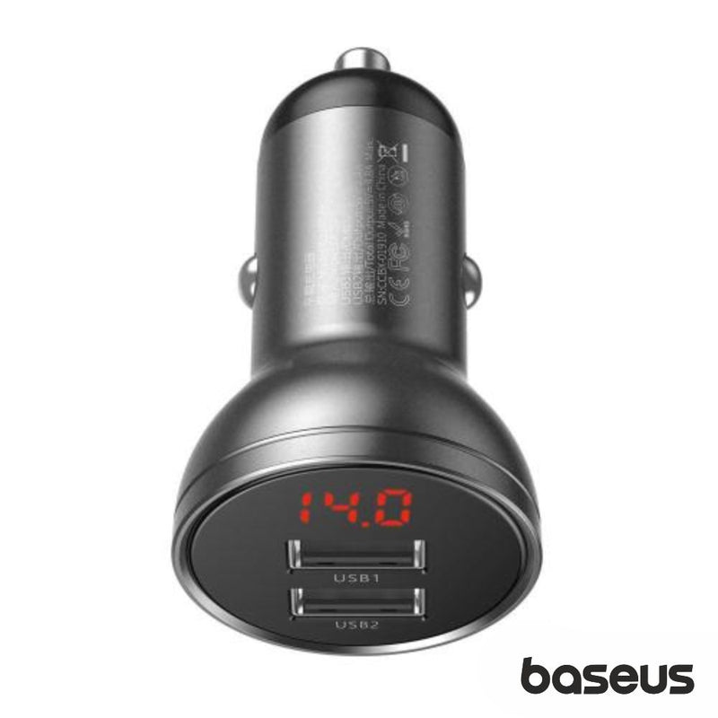 ADAPTADOR ISQUEIRO 1224V 2X USB 5V 4.8A 24W BASEUS