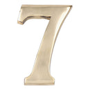 NUMERO 7 LATÃO POLIDO 10CM FIXAÇÃO INVISIVEL EDM