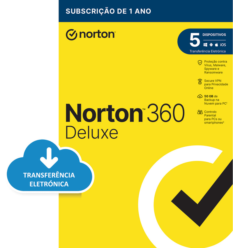 NORTON 360 DELUXE 50GB PO 1 USER 5 DEVICE 12MO  DRMKEY FTP (ESD)