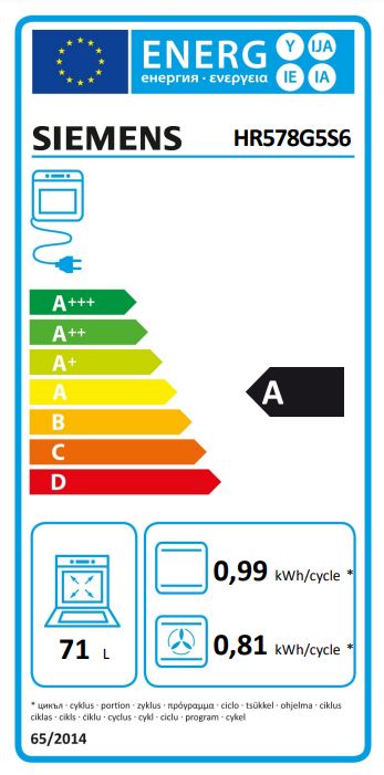 Siemens iQ500 HR538ABS1 forno 71 l A Preto