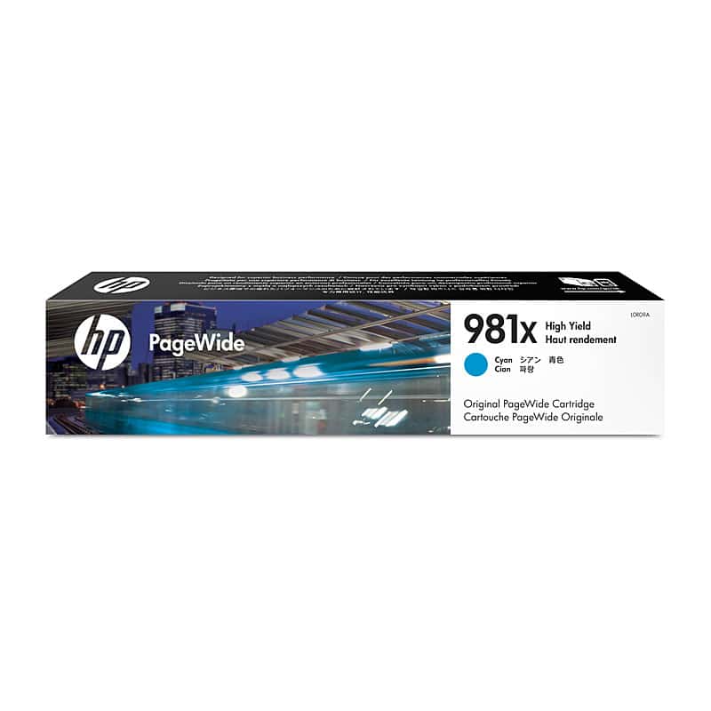 Tinteiro HP PageWide Original 981X Ciano de elevado rendimento