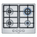 Bosch Serie 4 PGH6B5B90 placa Aço inoxidável Embutido Gás 4 zona(