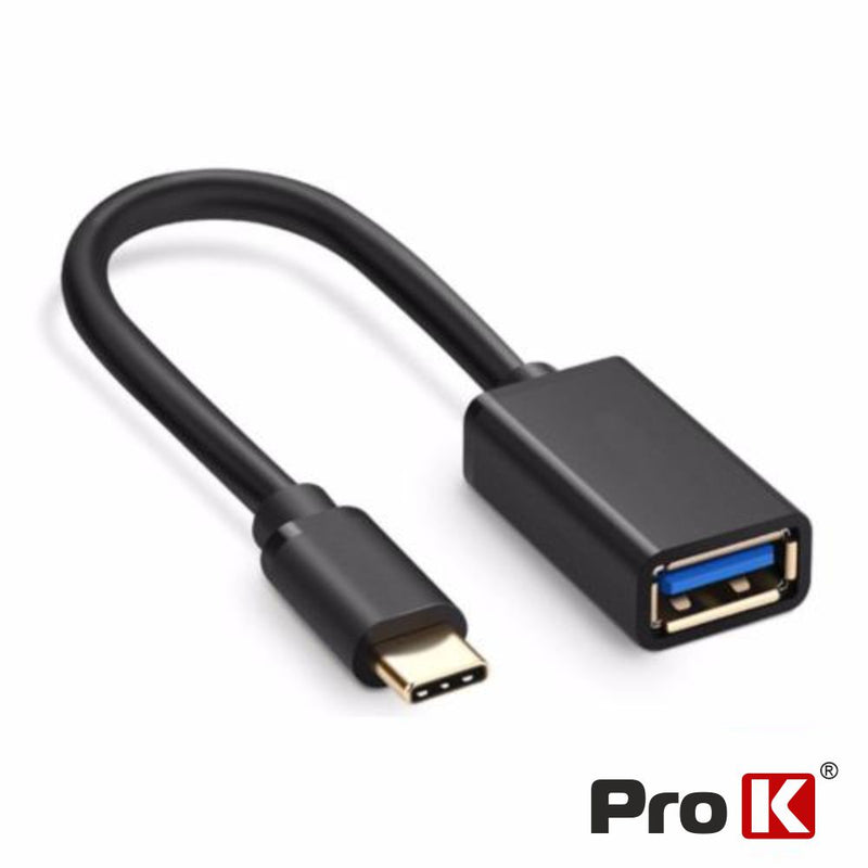 CABO ADAPTADOR USB-C 3.0 MACHOUSB-A FÊMEA OTG PROK