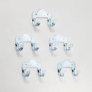 GANCHO DUPLO DE METAL, 7,4 X 6 X 4,8 CM. BLÍSTER DE 5 UN