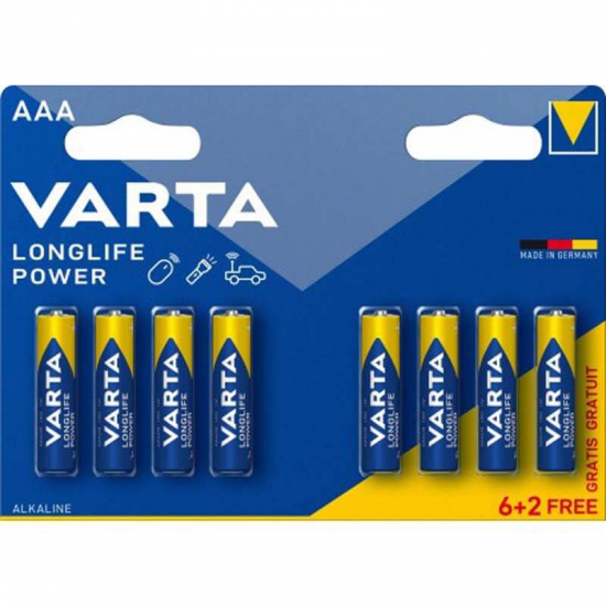 Varta High Energy AAA 6+2pcs Bateria descartável Alcalino