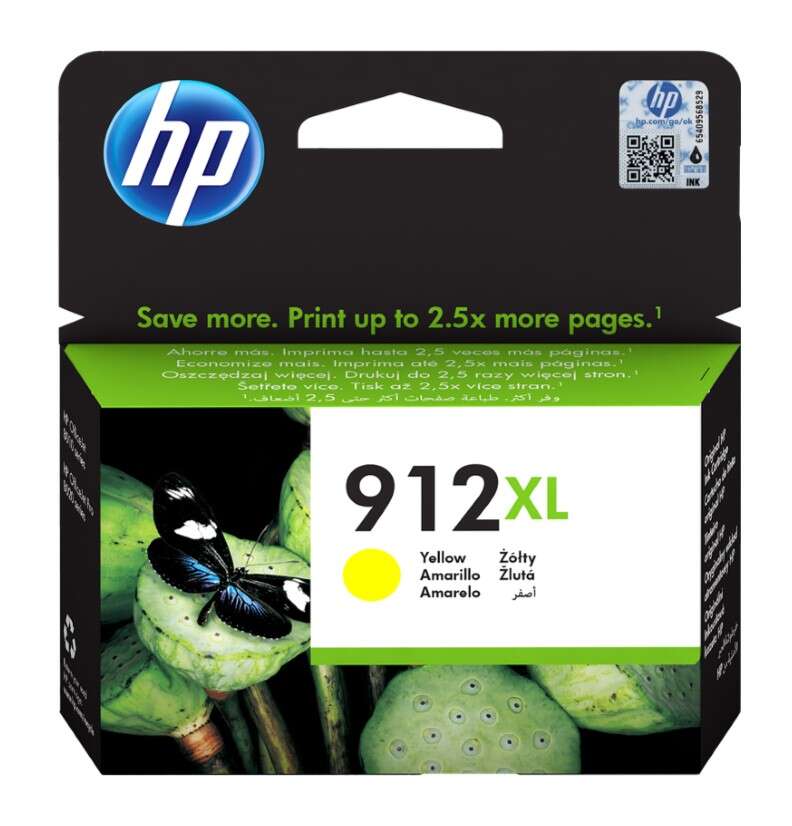 HP Tinteiro Original 912XL Amarelo de elevado rendimento