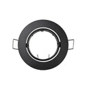 ANEL DE LÂMPADA HALOGÊNIO METÁLICO. OSCILANTE. COR PRETO. Ø8,4CM