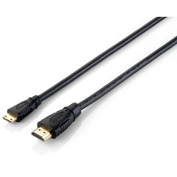 CABO EQUIP HDMI (A) PARA MINI HDMI (C) M/M 1M PRETO - 119306