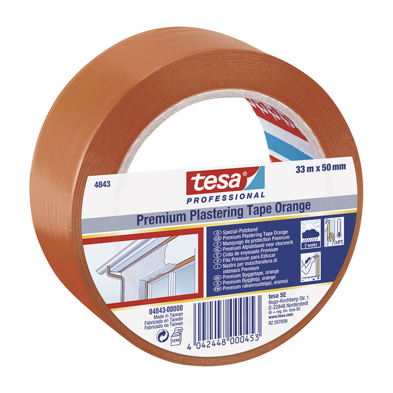 FITA DE REBOCO PREMIUM 33M X 50MM LARANJA 4843 TESA