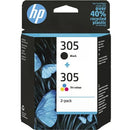 HP Conjunto de 2 tinteiros tricolor/pretos 305 originais