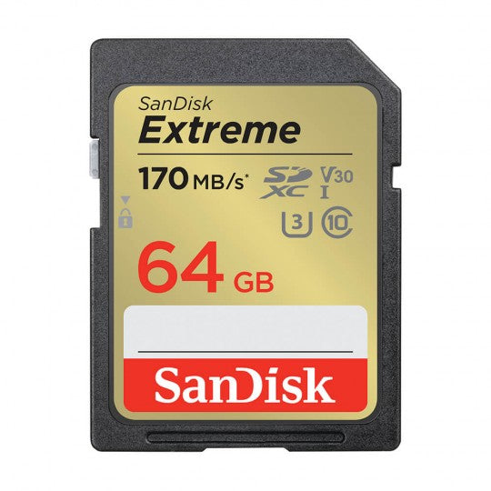 TARJETA DE MEMORIA SANDISK EXTREME 64GB MICROSD XC UHS-I CON ADAP