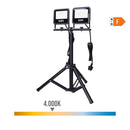 PROJETORES LED COM TRIPÉ 2X30W 2X2370LM 4000K LUZ DIA BLACK SERIE