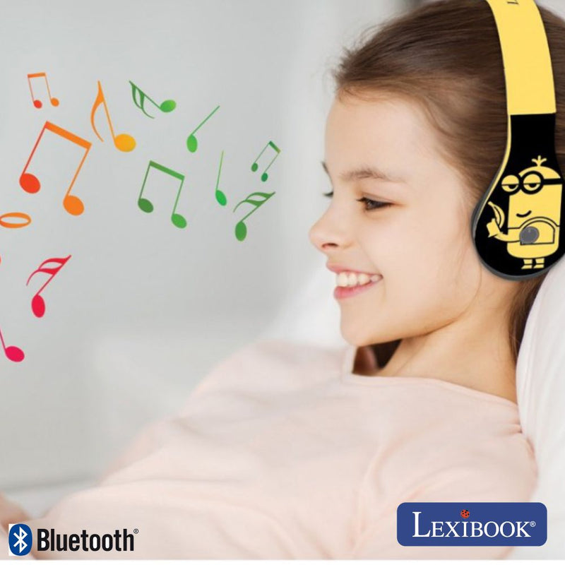 AUSCULTADORES BLUETOOTH S FIOS BAT MIC MINIONS LEXIBOOK