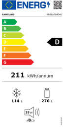 FRIGORÍFICO COMBINADO SAMSUNG RB38A7B4D41/EF NO FROST