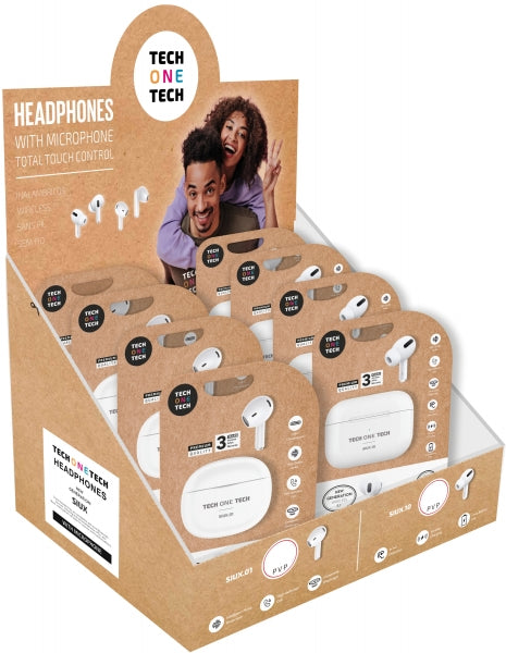 EXPOSITOR DE 8 AURICULARES BLUETOOTH TECH ONE TECH TEC1420 COM CA