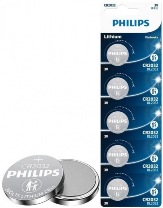 PILHAS PHILIPS CR2032P501B LITHIUM 3V