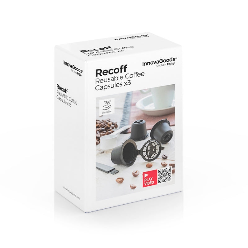 KIT DE 3 CAPSULAS DE CAFÉ REUTILIZÁVEIS RECOFF INNOVAGOODS