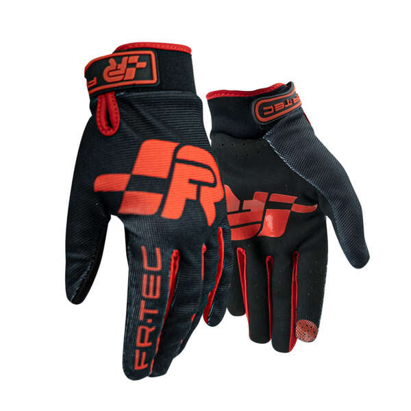 LUVAS SIMRACING FR-TEC FT7014 PRETO E VERMELHO