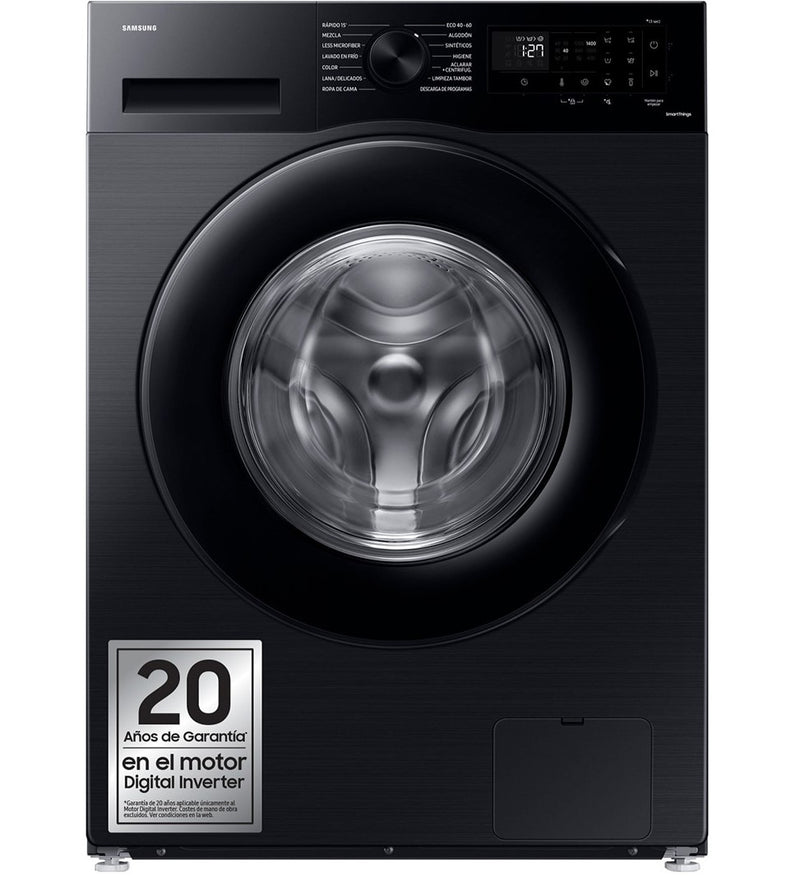 MÁQUINA DE LAVAR ROUPA SAMSUNG WW80CGC04DABEC 8K 1400R INOX PRETA