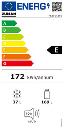 ZUMAN FRIGORIFICO 2PT 1430X545X555MT 206LT BRANCO (E)