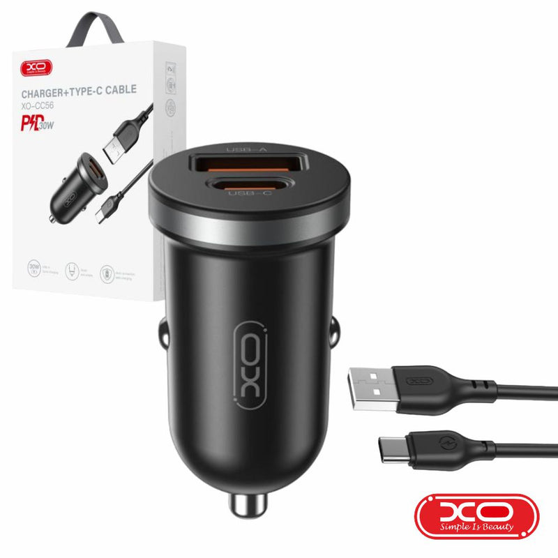 ADAPTADOR ISQUEIRO USB-A PD  USB-C 30W C CABO USB-C XO