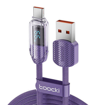 CABLE USB TO USB-C TOOCKI TXCTYX05-P, 1M, FC 66W (PURPLE)