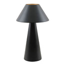 CANDEEIRO DE MESA, E27, EM FORMATO DE COGUMELO, COR PRETO, Ø200 X