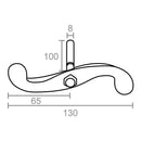SUPORTE EM FORMA DE S, MODELO RT06, FABRICADO EM AÇO COM ACABAMEN